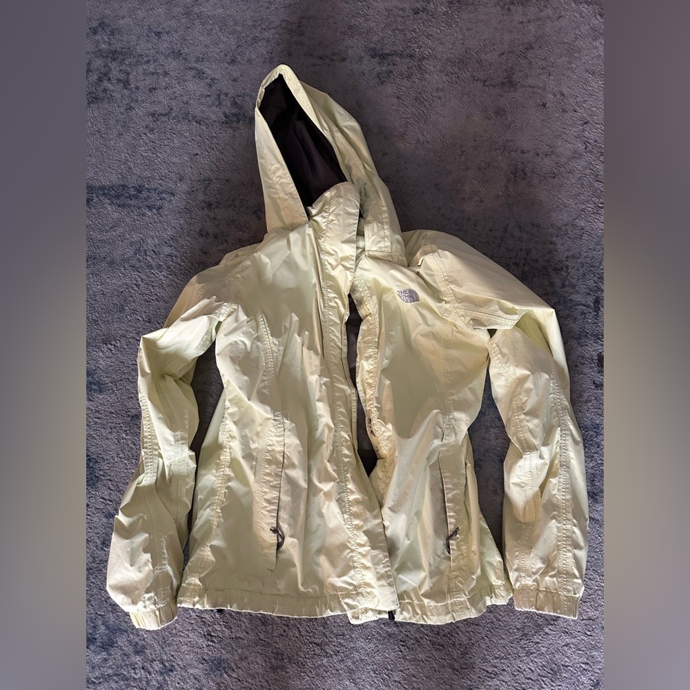 Yellow Hooded Northface Jacket